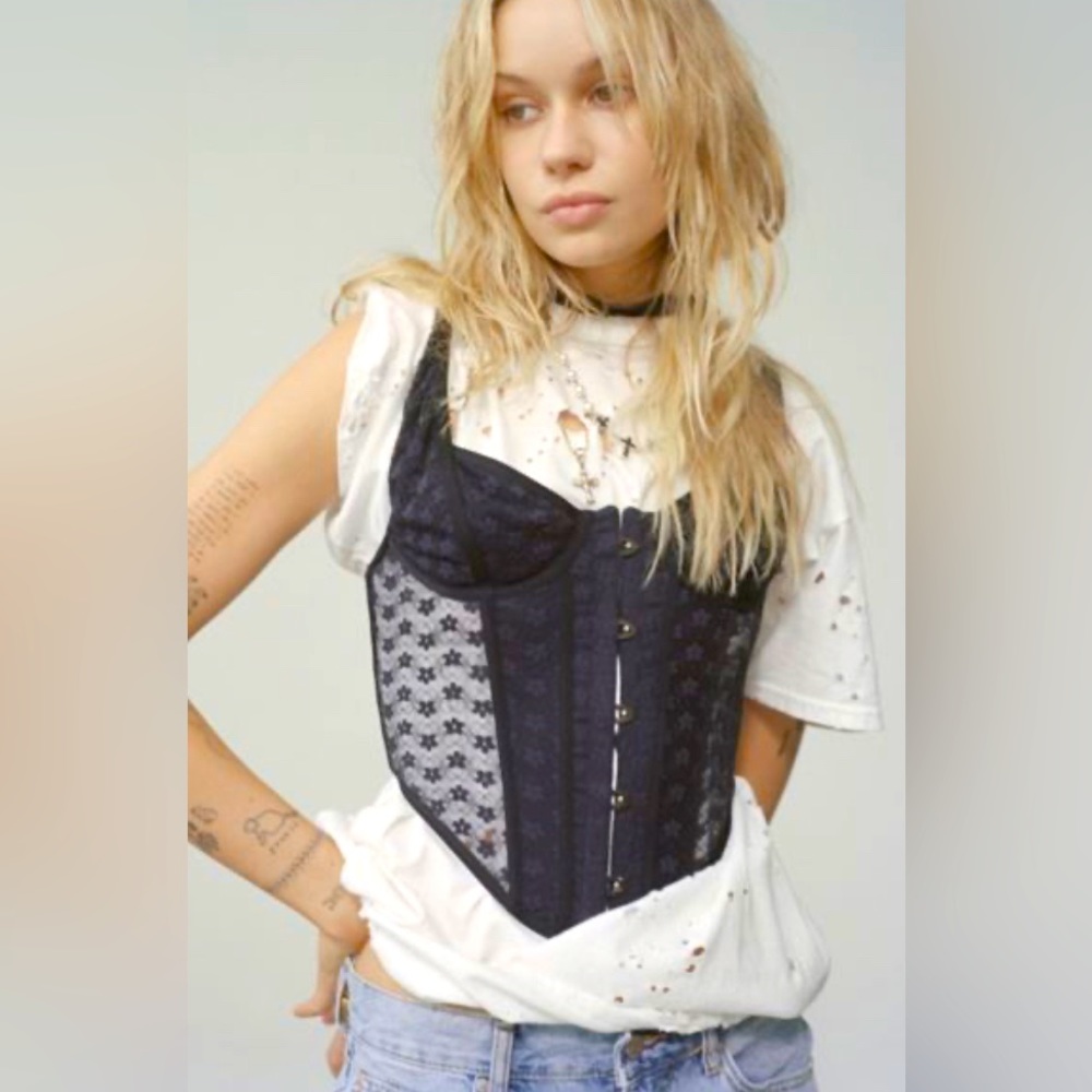 Urban outfitters black corset top